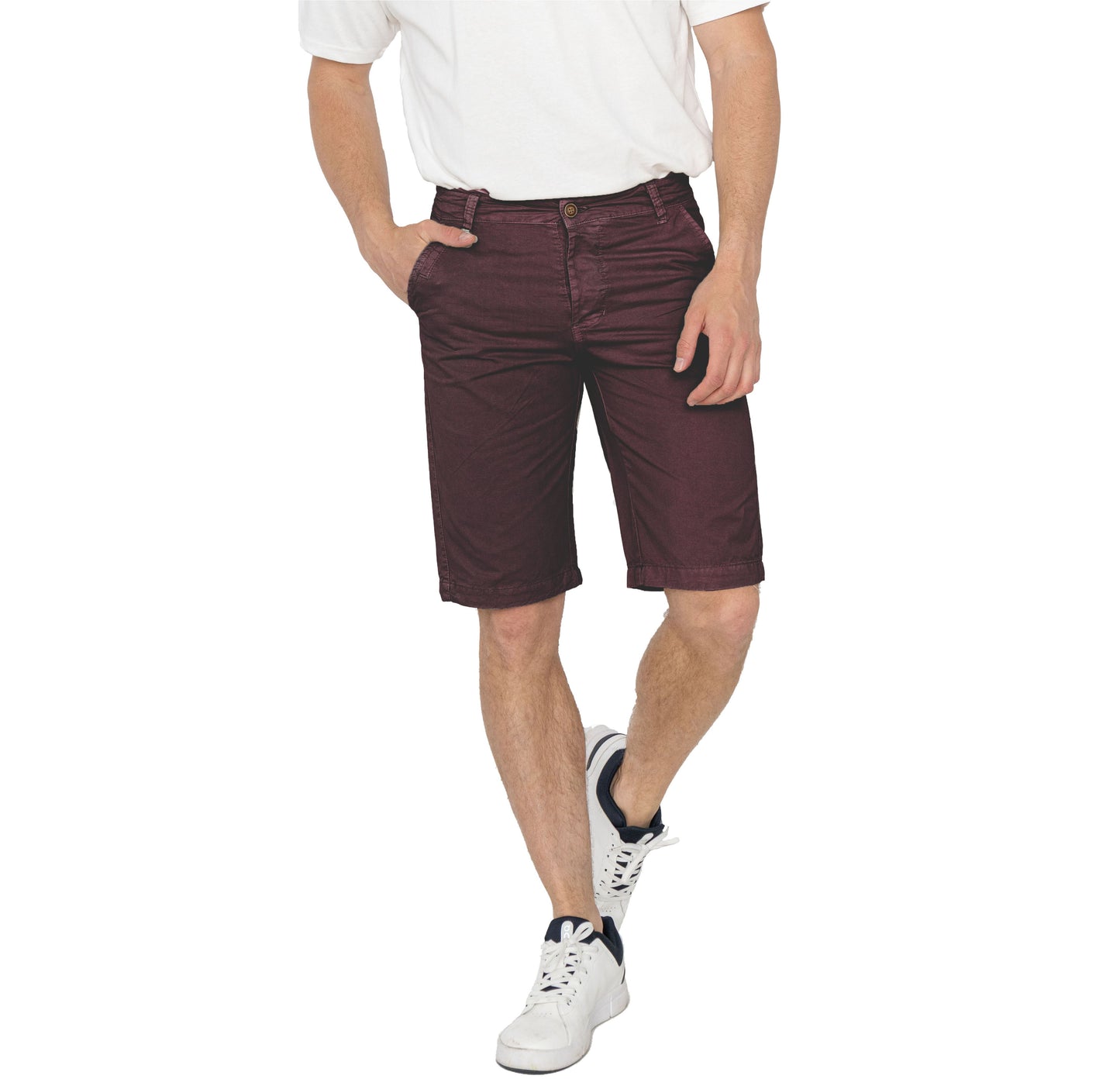 Bermuda 100% Coton Chino , Bordeau