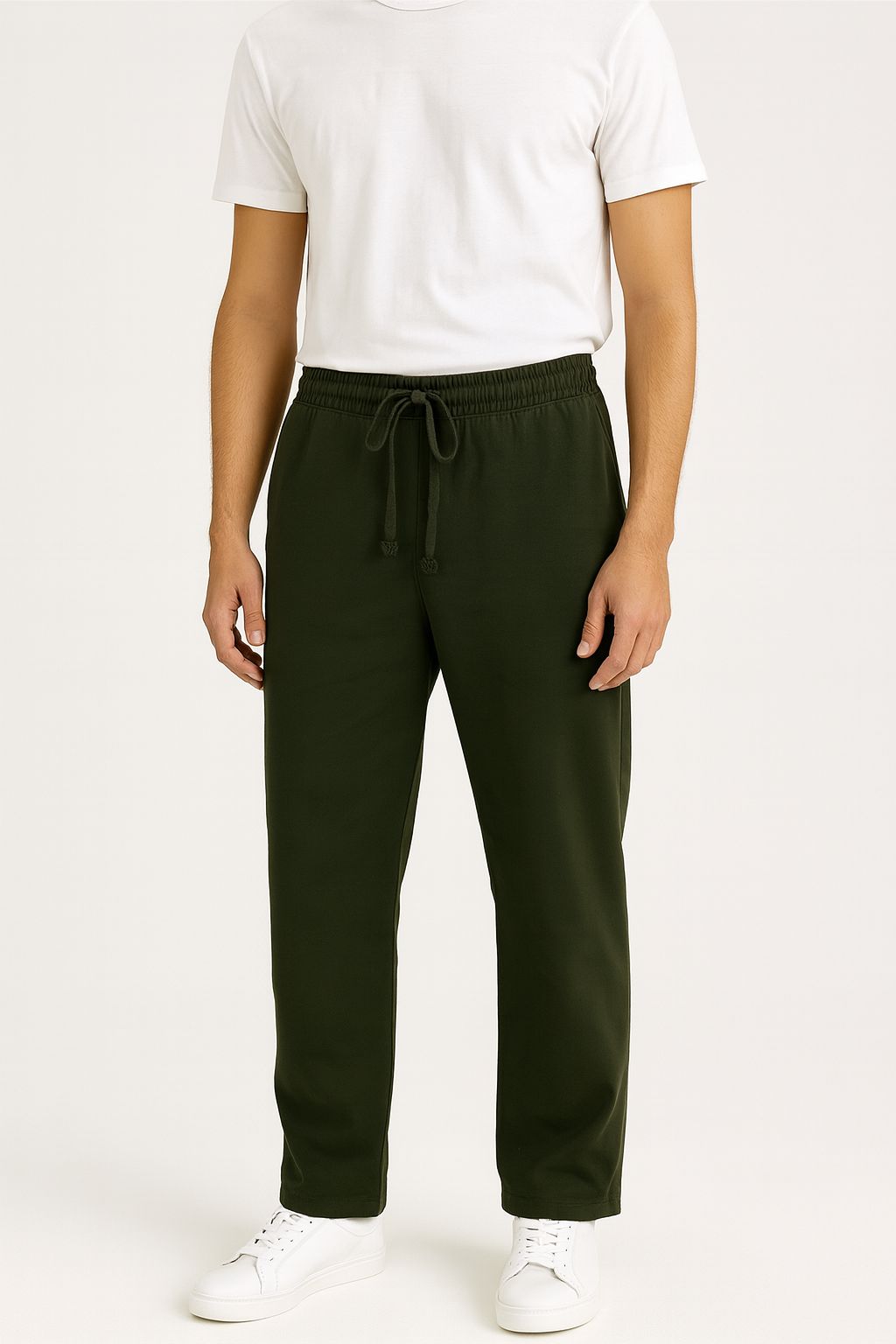 Pantalon élastiqué en coton