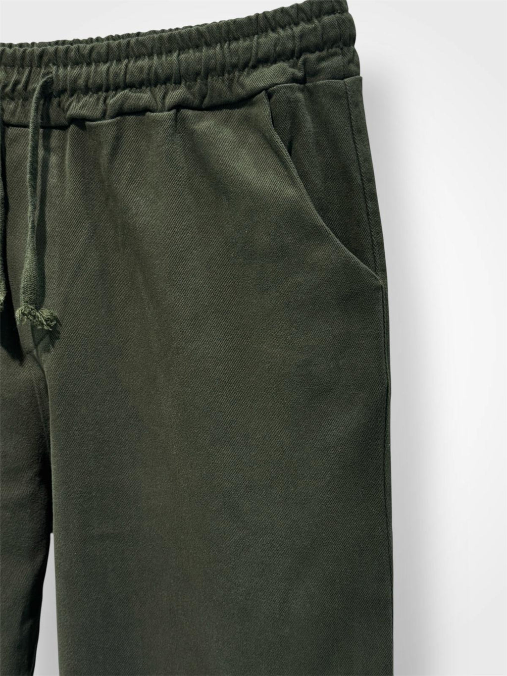 Pantalon élastiqué en coton