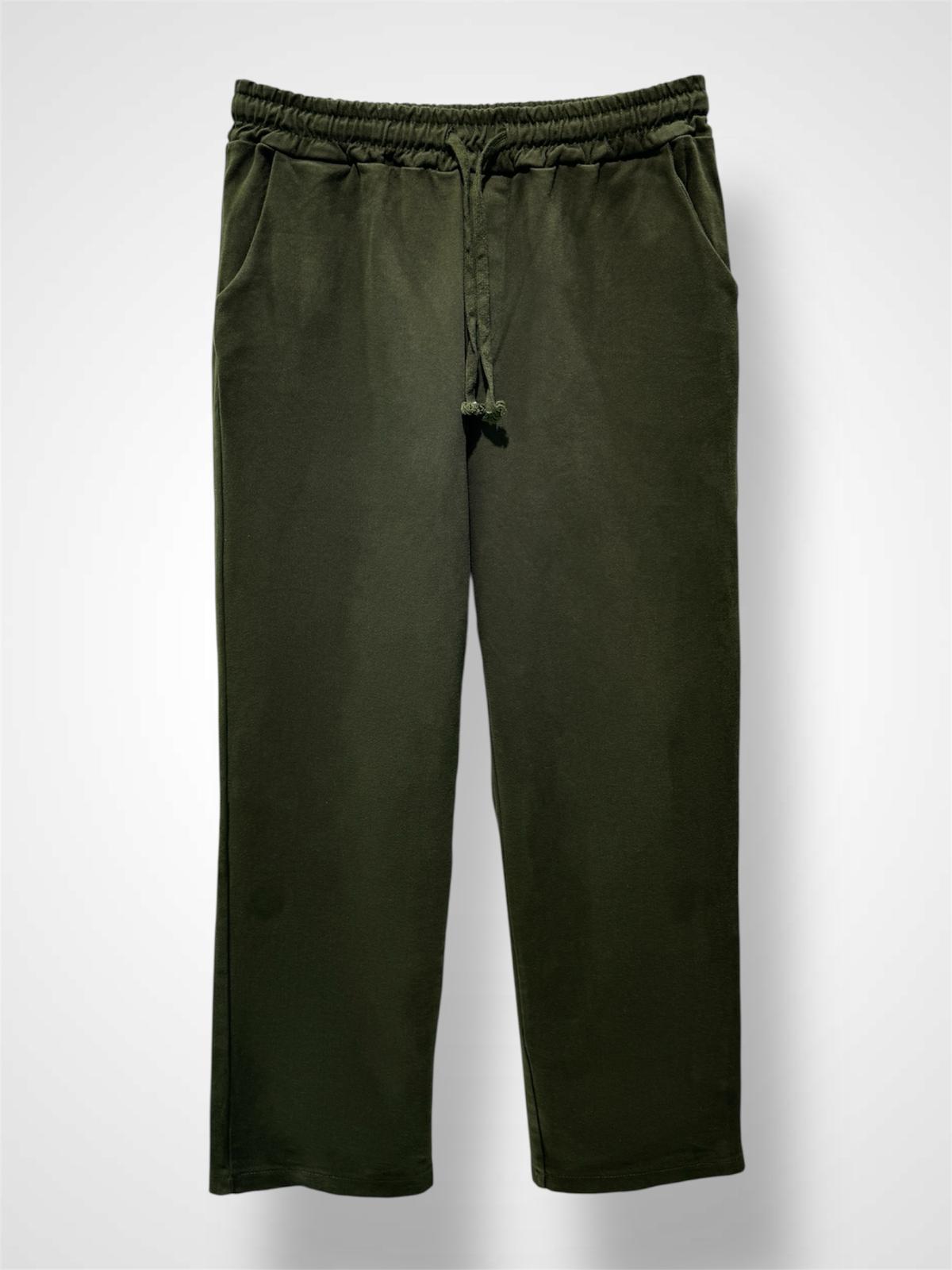 Pantalon élastiqué en coton