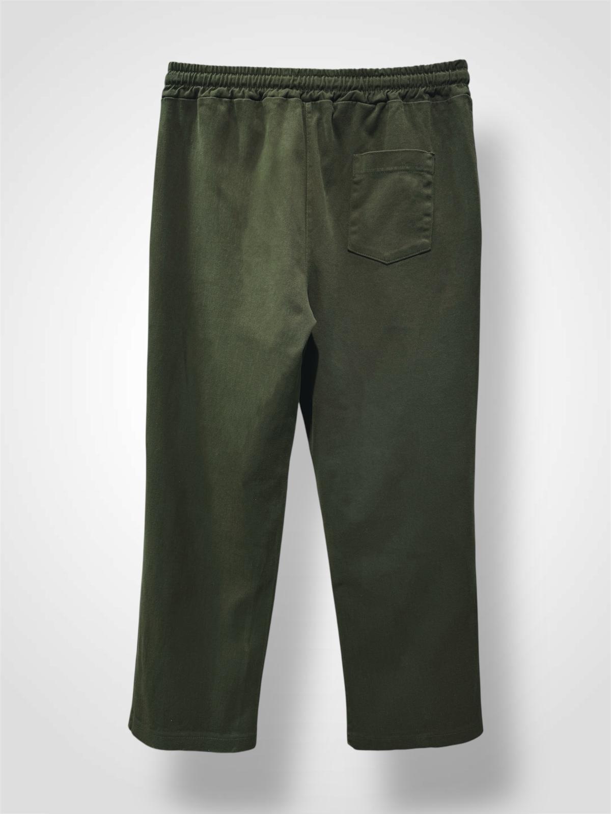 Pantalon élastiqué en coton