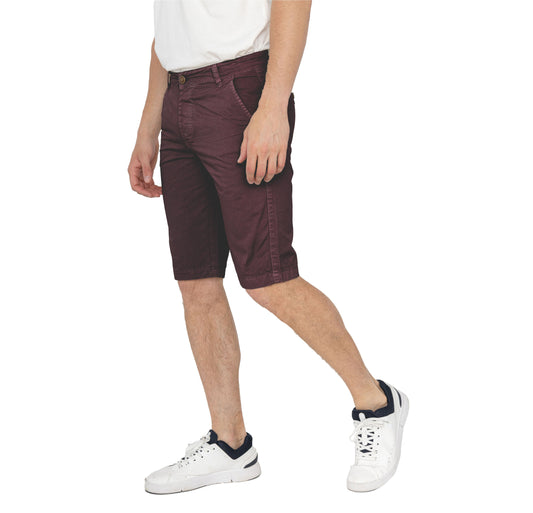 Bermuda 100% Coton Chino , Bordeau