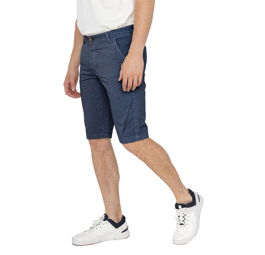 Bermuda 100% Coton Chino , Marine