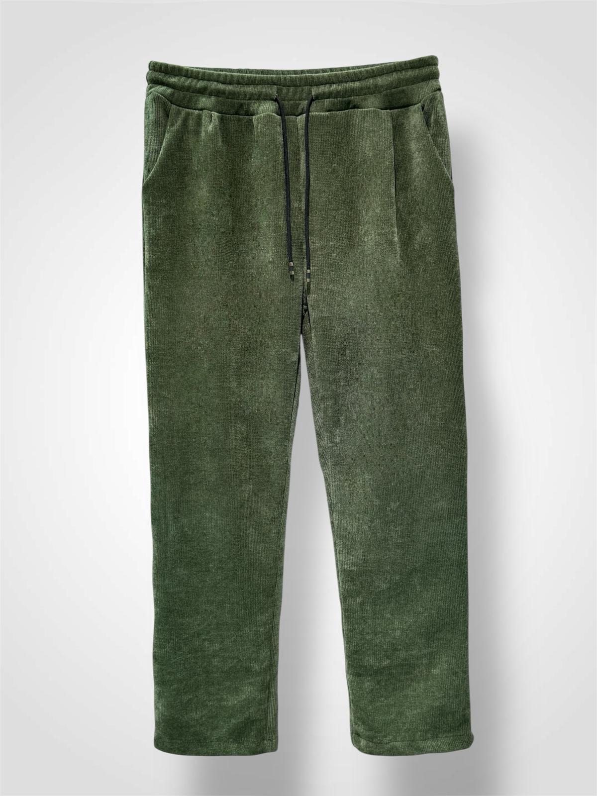 Pantalon coupe droite en velours