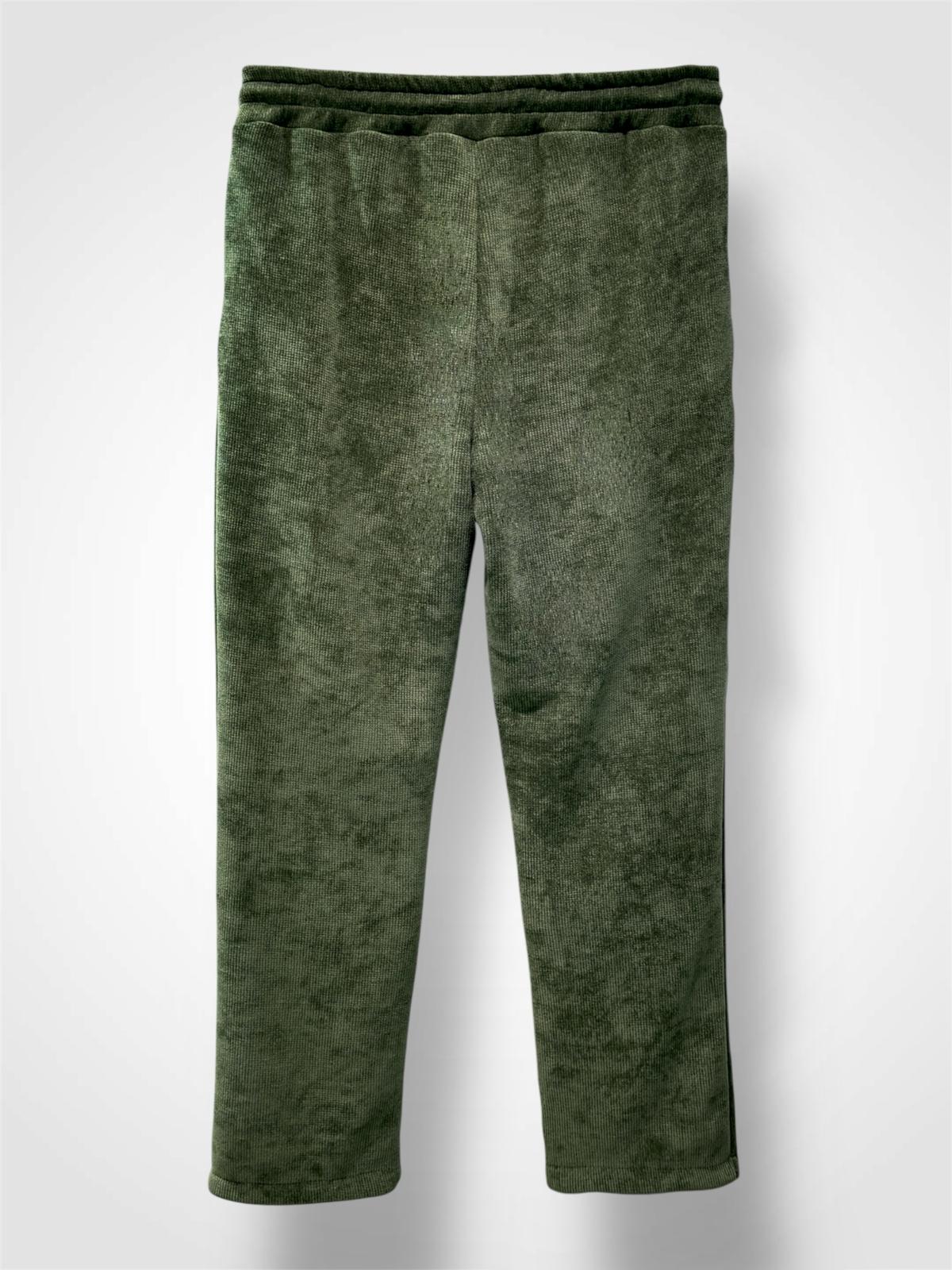 Pantalon coupe droite en velours